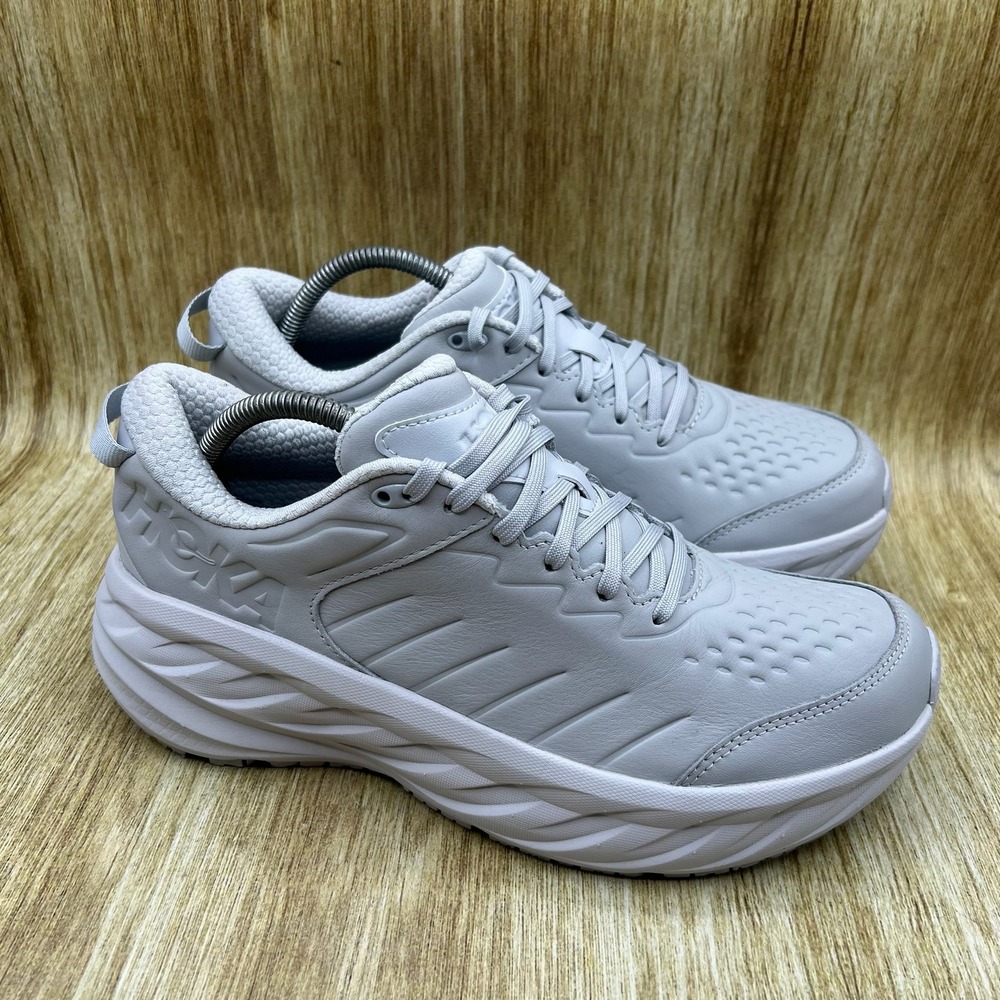 Hoka One One Bondi SR Women's Size 11 Harbor Mist Leather Slip Resistant Shoes